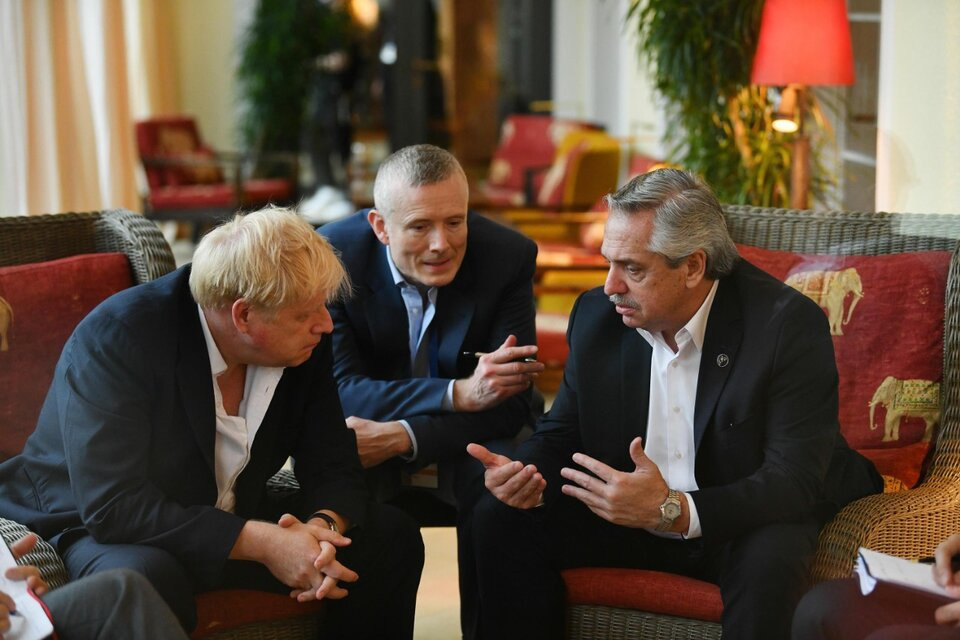 Alberto Fernández se reunió con Boris Johnson