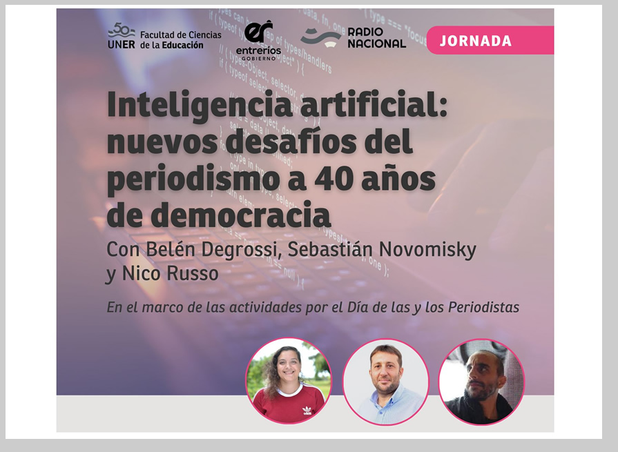 7 de junio: invitan a una jornada sobre inteligencia artificial y periodismo a 40 años de democracia