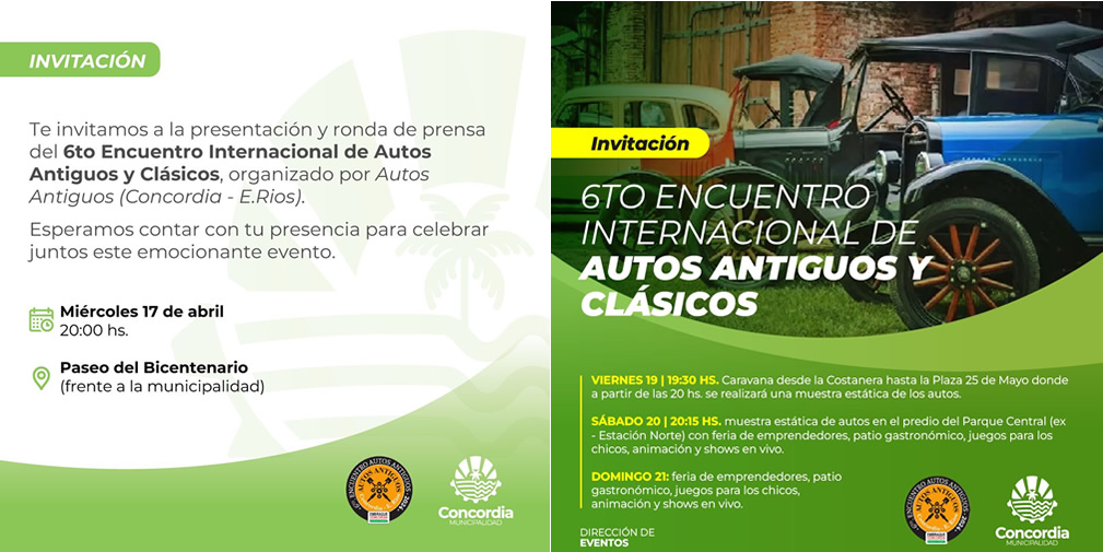 PRESENTACIÓN ENCUENTRO INTERNACIONAL DE AUTOS ANTIGUOS Y CLÁSICOS